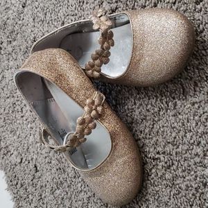 Wonder Nation Gold Ballet Flats